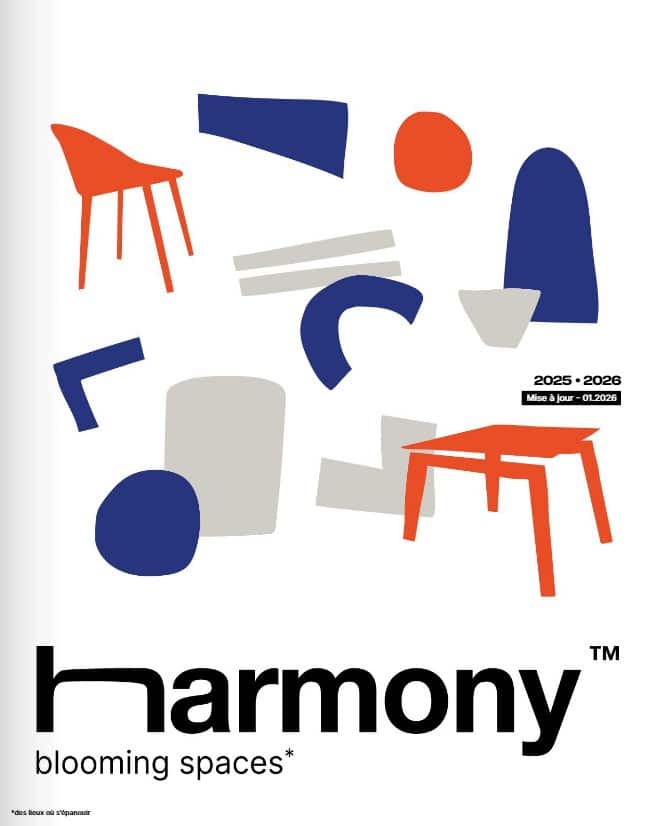 Catalogue harmony 2026 couverture du catalogue de mobilier harmony 2026